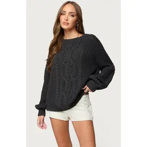 Edikted Women's Lira Chunky Cable Knit Sweater