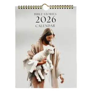 2026 Bible Stories Calendar for Daily Scheduling 8.26x11.22 Inch