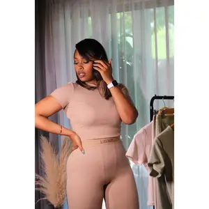 Warm Mocha Lounge Set - Two-Piece Ribbed Loungewear for Women | L'Avara & Co.