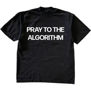 [S-5XL] Pray to the Algorithm Tee | Vintage Graphic Tees, Trendy Unique Designs Tshirt, Casual Clothing  T-shirts, Sweatshirts, Hoodies – Gifts Suitable for Anyone