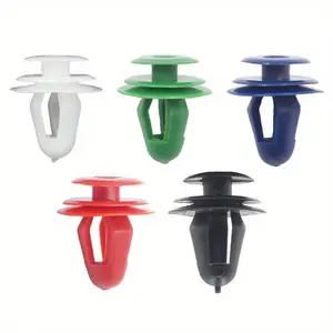 50PCS Universal Auto Door Panel Clips Fixing Fastener 9mm Hole Car Interior Door Trim Panel Card Clip Rivet Automotive Accessories