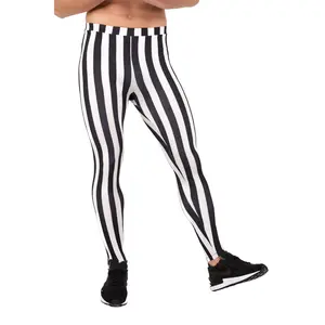 Kapow Meggings Beetlejuice Men’s Leggings Breathable 4-Way Stretch for Gym, Yoga, Festival & Workout Activewear Tight Fitness Pants