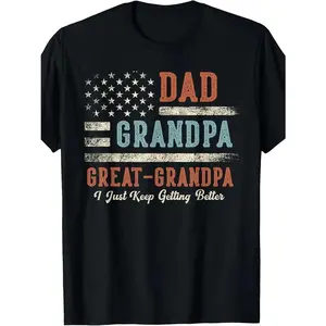 Dad Grandpa Great Grandpa I Just Keep Improving 10000 Links T Shirt