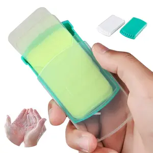 2 Boxs (100 Sheets) Hand Washing Soap Sheets for Outdoor Travel,Portable Camping Hand Soap,Hiking Washing Hand Bath Paper Soap