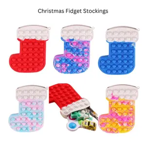 Christmas Stocking Bubble Pop Fidget Hanging Decor Stockings Gifts Ornaments