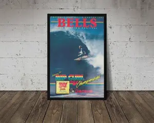 [Sale up to 50%]-[FREE-SHIP]-[Unframe poster] 1983 RIP CURL BELL'S Surfing Competition Print - Digital Download, Printable Art, Vintage Surfing Poster, Retro Surf Poster, Surfing Print (No Frame)