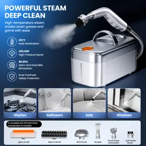 Handheld Steam Cleaner, High Pressure Steamer for Kitchen Bathroom Car Cleaning, Multi-Surface Portable Cleaning Tool with Accessories
