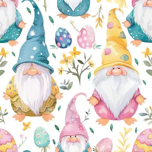 Easter Gnomes Pattern 7 Quilting Cotton Fabric
