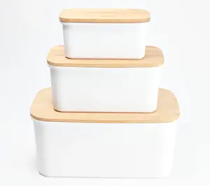 Pacific Thyme Set of 3 Assorted Storage Boxes w/ Bamboo Lids Pacific Thyme Set of 3 Assorted Storage Boxes w/ Bamboo Lids