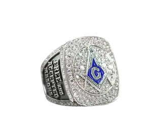 Official Free And Accepted Masons Ring (Eye Of The Providence) - Silver