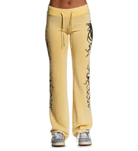 Affliction Women's Sweatpants Crows Burnout