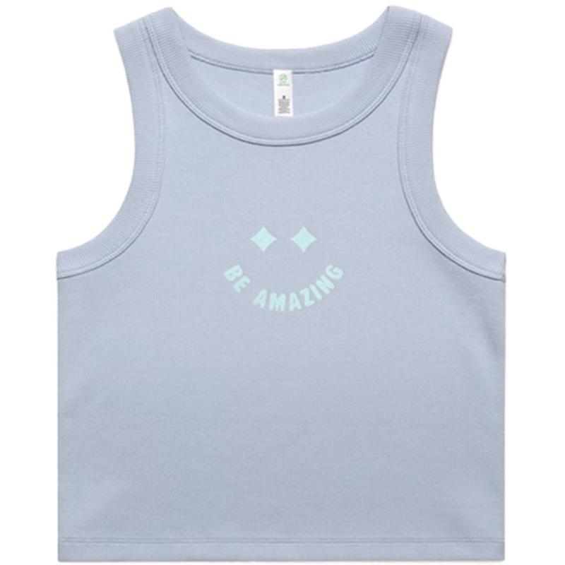 Smile Ribbed Crop Tank