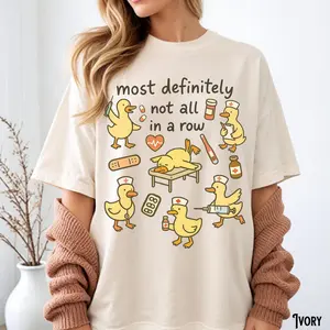 Funny Nurse Shirt, Ducks In A Row T-Shirt, Comfort Colors, Nursing Tee, Nurse Life, Humorous Chaos, Team, Appreciation, RN, LPN, Nurse Gift