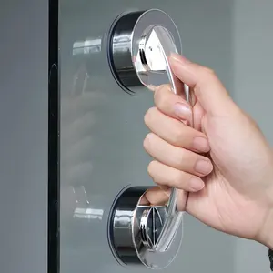 No-Drill Long Door Handle, Household Thickened Strong Suction Cup, Bathroom Glass Door Handle, Refrigerator Drawer, Bathroom Suction Cup, Wall Handrail, Bathtub Shower Handle, Kitchen Drawer Cabinet Handle Suction Cup