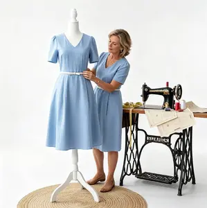 Adjustable Height Female Mannequin Body with Wooden Base Tripod Stand, 50-63 Inch Portable Dress Form for Sewing, Clothing Display