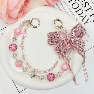 Tassel Butterfly Style Bag Charm,Delicate Handbag Pendant Accessory for Women,Detachable,Pretty Easter Basket Gift for Girls & Women,Ideal Birthday Gift