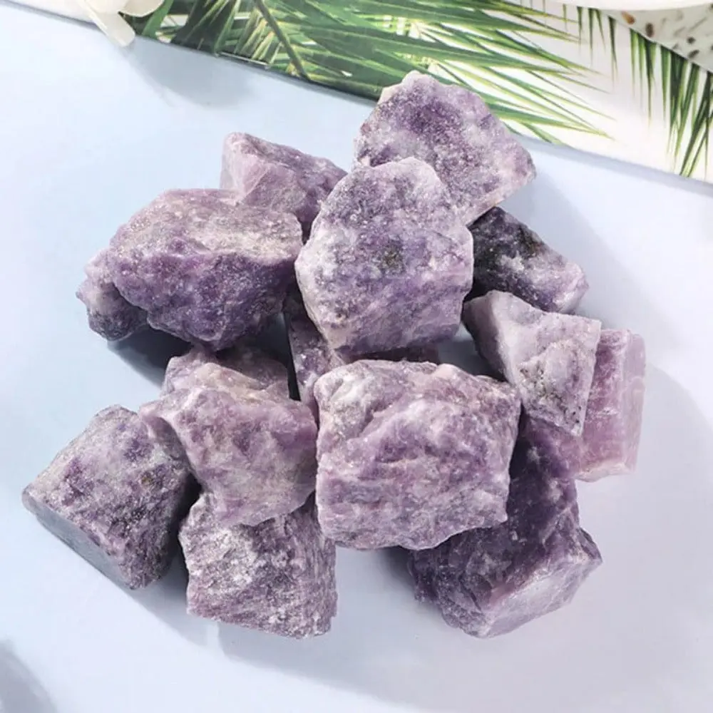 Natural Raw Rough Lepidolite Stone Healing Purple Crystal