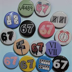 6-7 Buttons, Six-Seven Pinback Button, Colorful Meme Pin Buttons For Clothes, Bags, Backpack, Hats, Jeans, and More, Funny Bag Accessories!