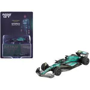 Aston Martin AMR24 #18 Lance Stroll Formula One F1 "Canadian GP" (2024) Limited Edition 1/64 Diecast Model Car by Mini GT