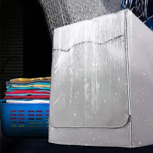 Washing Machine Dust Cover, 1 Count Waterproof & Sun-proof Dustproof Design Washing Machine Cover with Adjustable Strap, Home Care Supplies for Most Front Load Washing Machine
