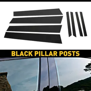 2012-2015 Civic Black Pillar Post Door Trim Car Auto Accessories 6 PCS
