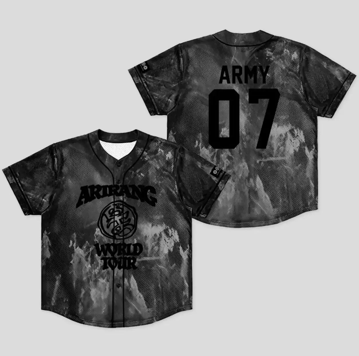 K-Pop Inspired Camo Baseball Jersey, Bangtan Style Camo Fan Shirt, Korean Music Concert Outfit, Unisex Streetwear Baseball Jersey, Gift for K-Pop Fans