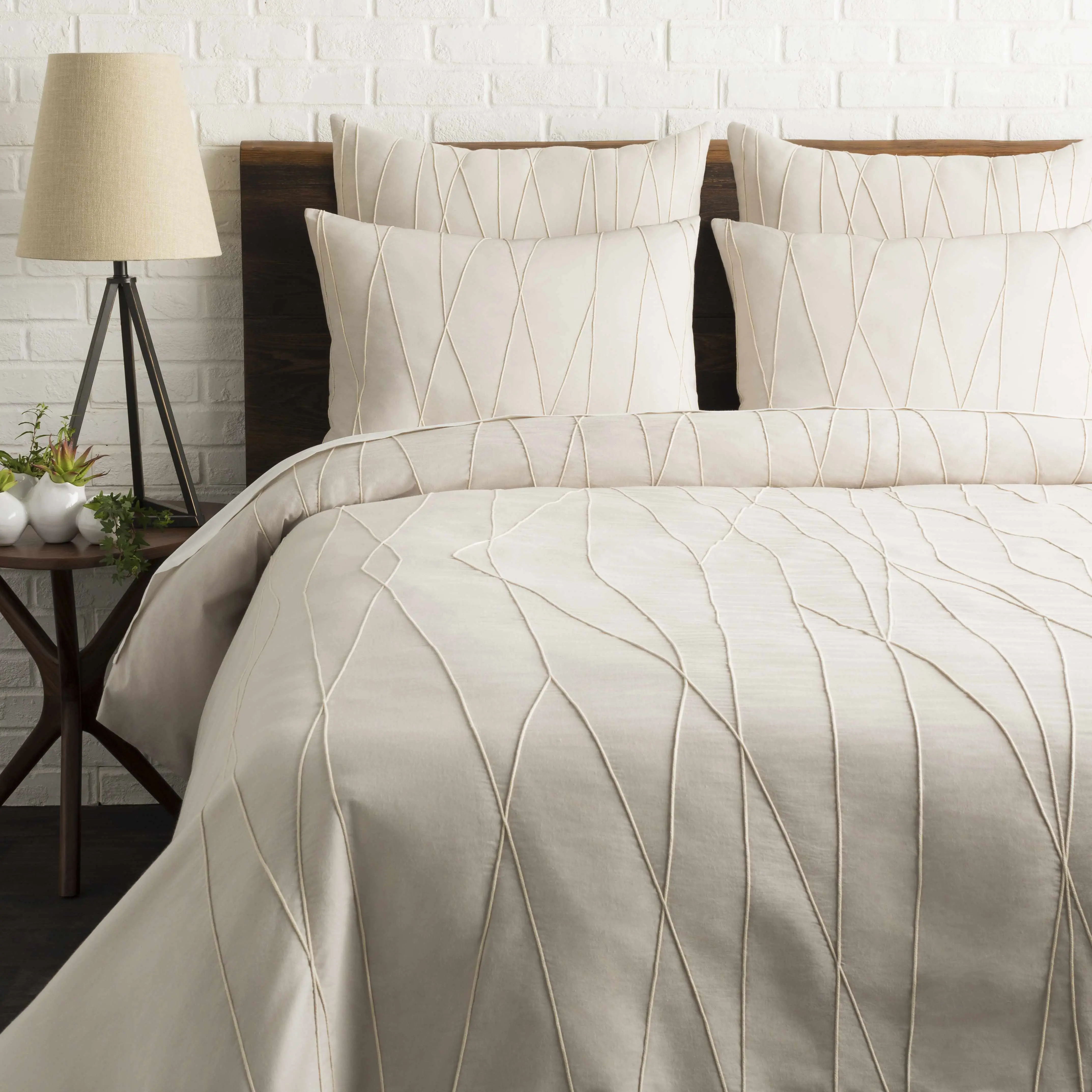 Bangui Ivory Embroidered Duvet, Premium Bed Linens, Stylish Bedroom Quilt
