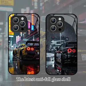 IPhone 16 Promax Car Sports Car Supercar Racing Car phone case Phone Case Tempered Glass Anti Drop, Anti Sweat Suitable for iPhone 15 14 13 12 11 XS Phone Protection Case Shockproof Silicone