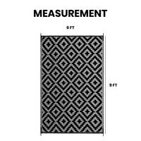 Diamond - Black & Grey 6 x 9 feet