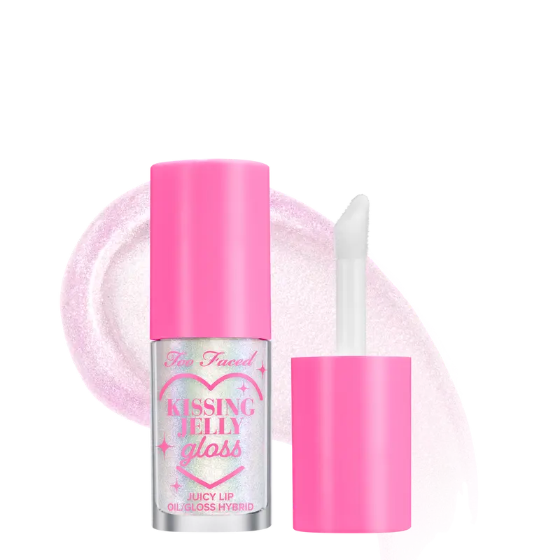 Too Faced Kissing Jelly Hydrating Lip Oil Gloss | Instant Moisture + Shine, Ultra-Nourishing, Never Sticky Formula