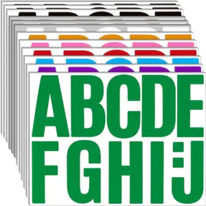 340 count 30 Sheets Large Letter Stickers 4 Inch Alphabet Letter Stickers Self Adhesive Letters Stickers for Bulletin Boards Classroom Home Decor(Colorful)