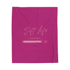 50x60 Soft Life Loading Velveteen Plush Blanket | Girly, Cute, Soft