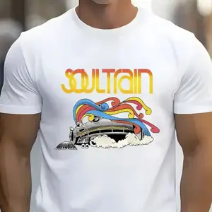 Men's Cotton Graphic Short-Sleeve T-Shirt Casual Summer Digital Print Tee