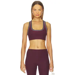 Beyond Yoga Spacedye Ready Sports Bra in Midnight Burgundy Heather