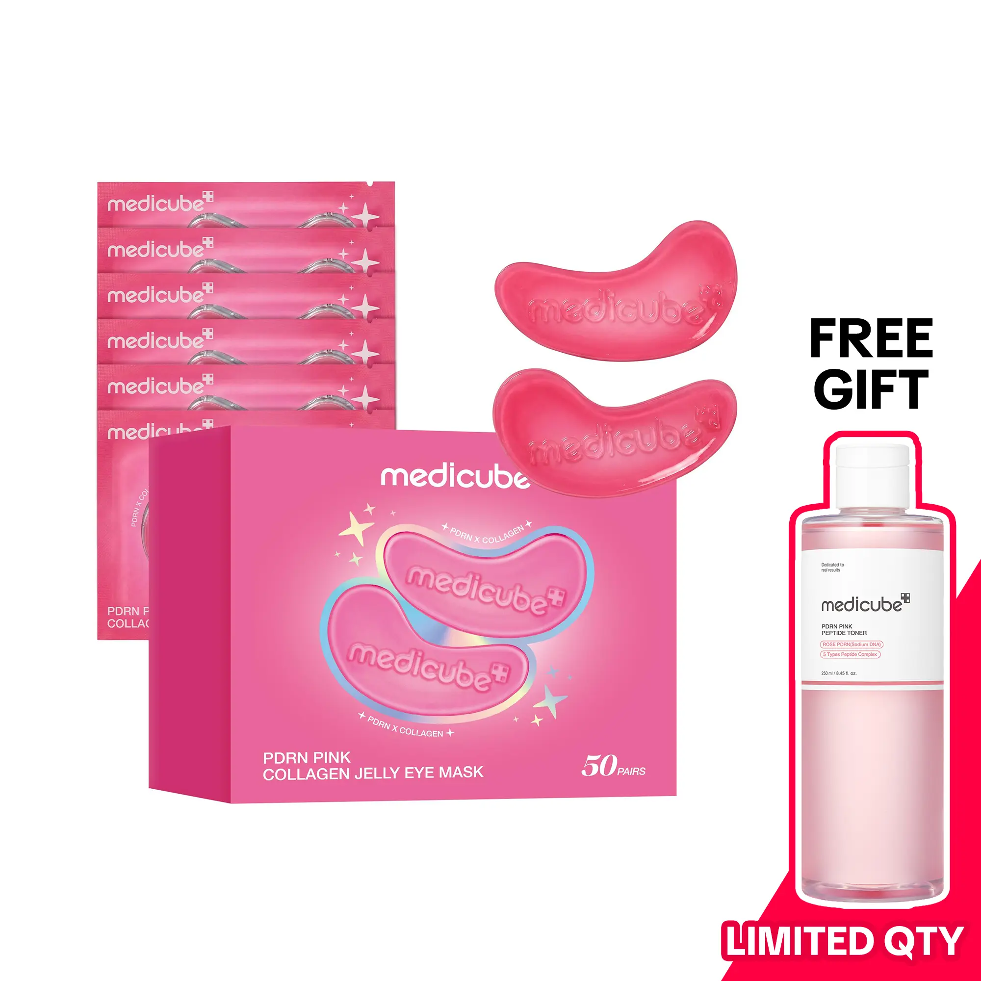 [NEW] [medicube] PDRN Pink Collagen Jelly Eye Mask | Hydrogel Eye Patches with PDRN, Collagen, NAD | Refreshing for Puffy, Tired Eyes | Firming for Look of Wrinkles, Fine Lines | Korean Skincare (6/28/50 Pairs)