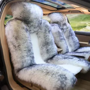 Car Winter Artificial Wool Warm Front Seat Cover Luxury High Quality  Fur Seat Cushion Auto Interior Accessories