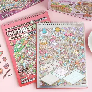 3D Scene Creation Kit with 20 Scene Cards, 25 Stickers, Sticker Packs, and 1 Tweezers, Perfect for DIY Decor, Gift Wrapping and Scrapbooking, Crafting Supplies