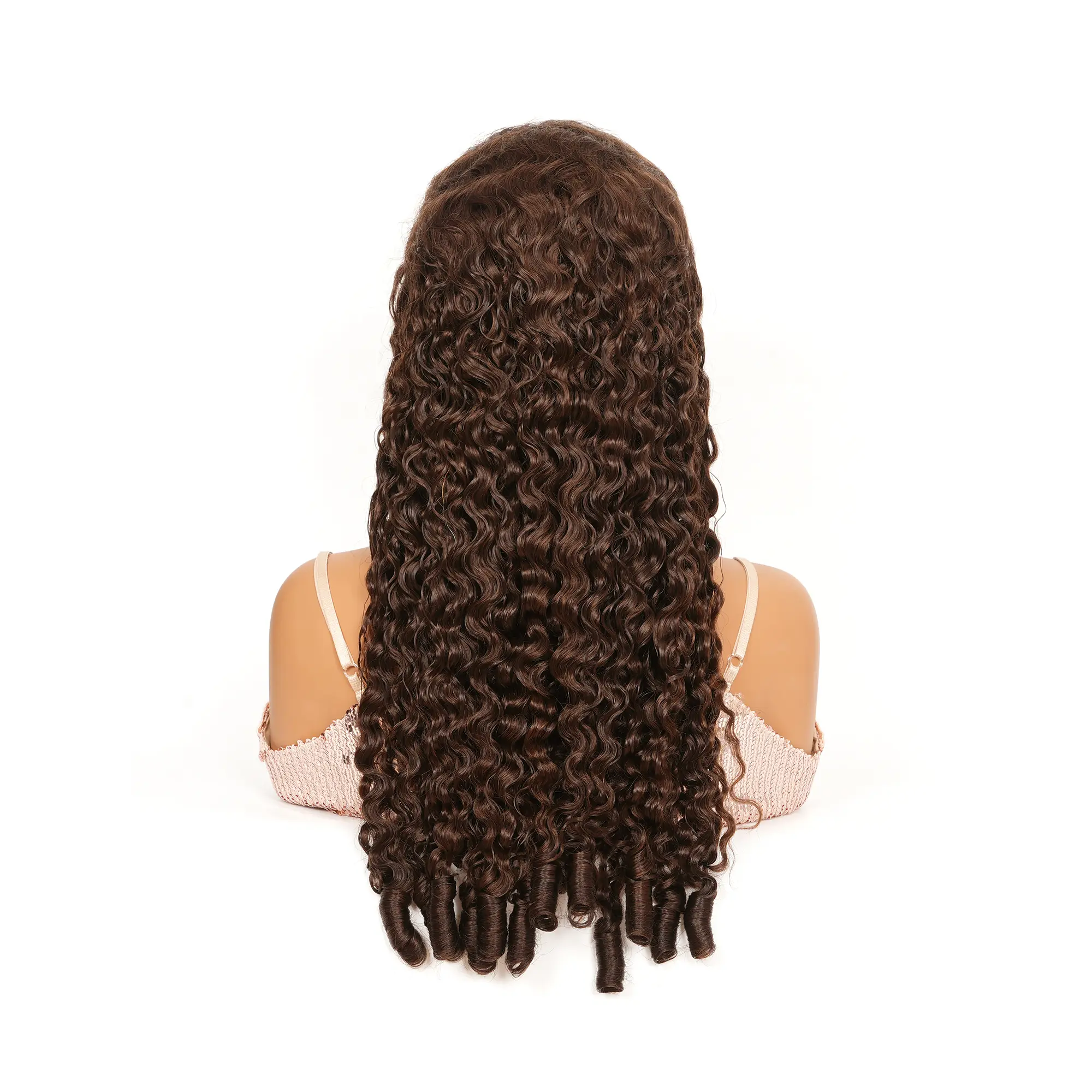Trendy Beauty Hair Burmese Curly Hair Wig Chocolate Brown Color Wig 13x4 Lace Front Wig Ear To Ear #4 Light Brown 13X6 Lace Front Real Human Hair Wigs Pre Plucked 100% Human Hair For Women