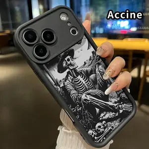 Case for iPhone 17 Pro Max 16 Plus 15 14 13 12 11 Air E Desert Skeleton Moon Pocket-Friendly Shockproof Silicone Protective Softcase