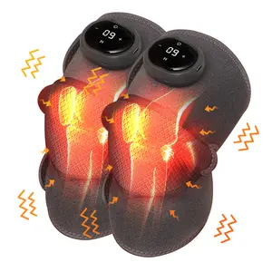 2PCS Heating Pad for Knee Pain Relief - Cordless Heated Knee Brace with Massager, Heating Knee Warmers Wrap & Arthritic Knees, Ideal for Arthritis & Joint Pain Massage Belts Trending Knee Comfort Pad Adjustable Gift Adjustable Lightweight Therapy