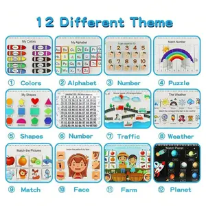Montessori educational toys, preschool activity binders for toddlers and early learning toys - for boys and girls to develop fine motor skills, Learning Materials