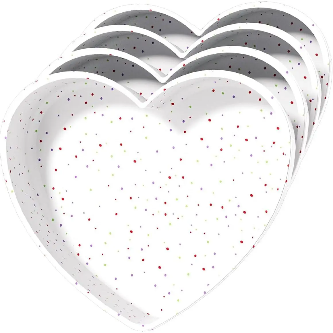 10 Inch Cake Pans - Heart Shaped Baking Molds, Set of 4 Cake Molds for Cake, Cheesecake, Rainbow Cake (heart shaped)