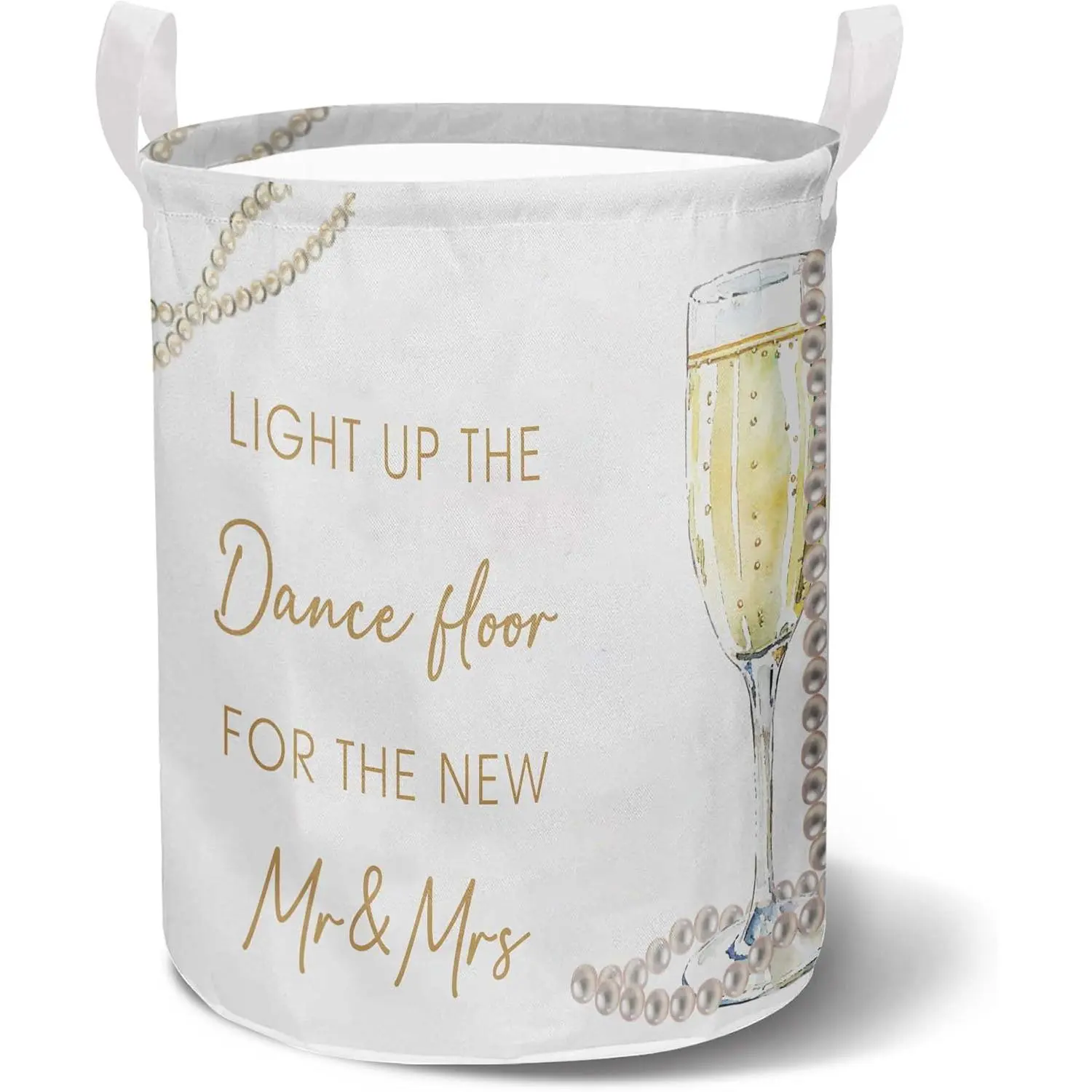 White Large Wedding Baskets,Pearl Bridal Shower Decor, Storage Baskets for Holding Flowers Glow Sticks for Picnics Decoration Party Favors Gift Garden