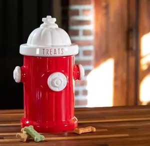 Fire Hydrant Treat Jar - Red