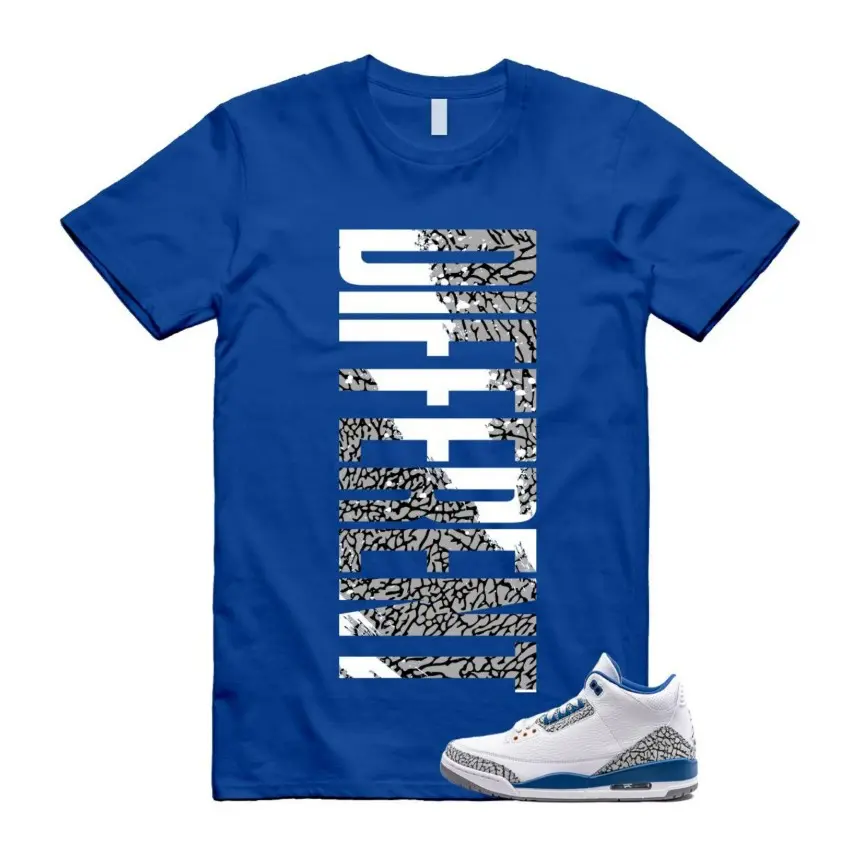 3 True Blue White Cement Grey Graphic Tee Shirt, 3 True Blue Shirt, Sneaker Outfit Shirt, Unisex Top, Streetwear, Casual Everyday Wear