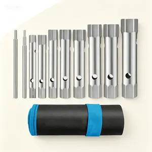 Shower Valve Socket Wrench Set with Bar Handles for Plumbing Repairs, 10-Piece Metric Tool Kit 6-22mm, for Removing Tub and Shower Valve, Durable Home Repair Tools