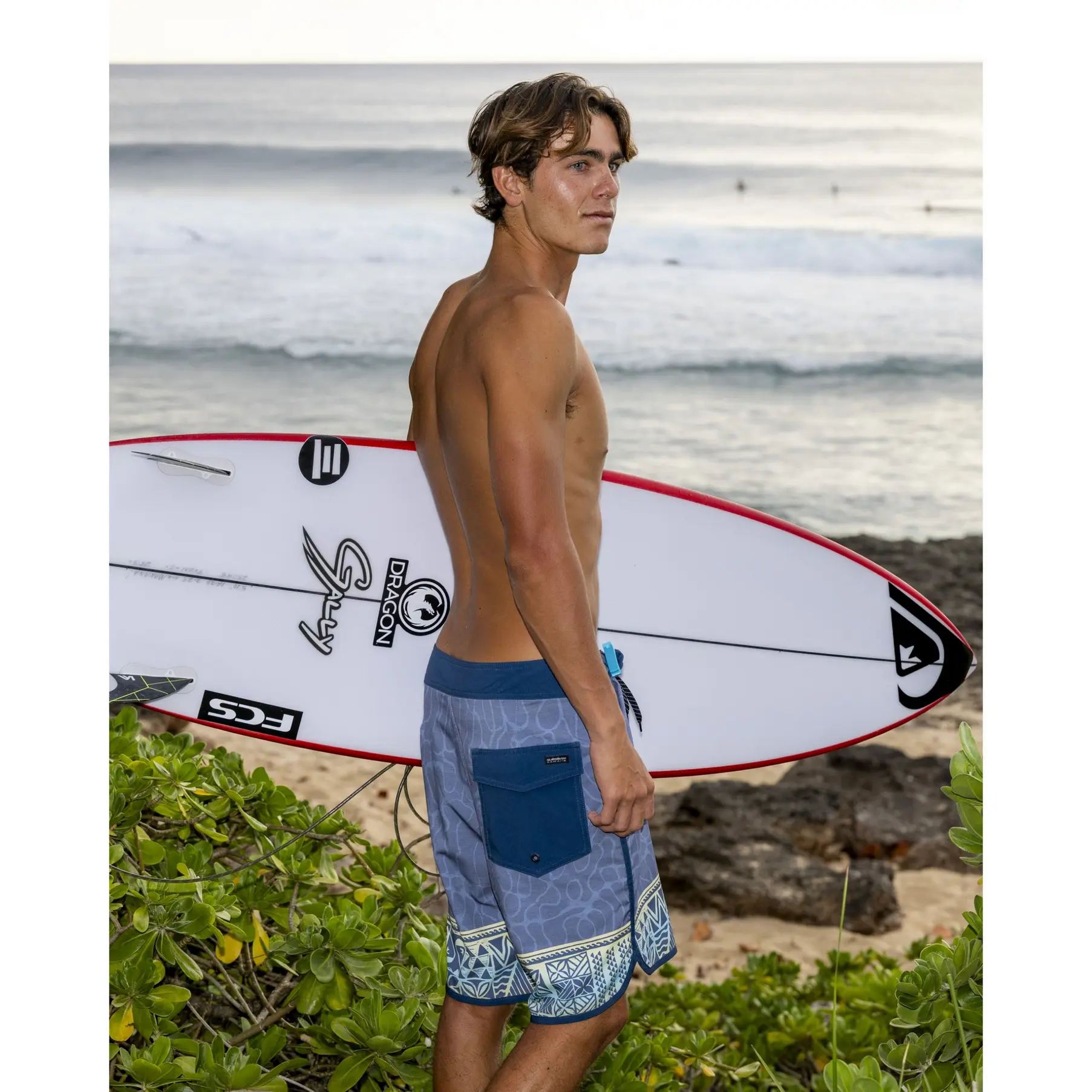 Quiksilver | Surfsilk Hi Tribal Scallop 19" Boardshorts | Men's SURFSILK Performance Fabric 4-Way Stretch | Surf & Swim Quiksilver | Surfsilk Hi Tribal Scallop 19" Boardshorts | Men's SURFSILK Performance Fabric 4-Way Stretch | Surf & Swim
