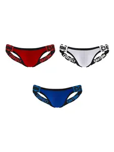 High Fork U Pouch Men's Underwear Sexy Solid Color Cotton Trend Briefs Low Waist Sports Fitness Triangle Underpants Unique Hollow Design Comfortable Hip-Raising