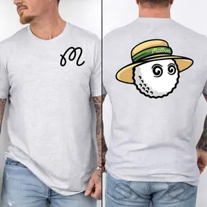 Funny Golf Bucket Character Shirt Vintage Two Sided Graphic Tee, Retro Golf Ball Cartoon T-Shirt, Streetwear Golfcore Aesthetic, Playful Golf Lover Gift, Unisex Casual Graphic Tee