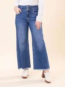 Risen High Rise Crop Wide w/ Wide Band Detail Jean | 0-3X